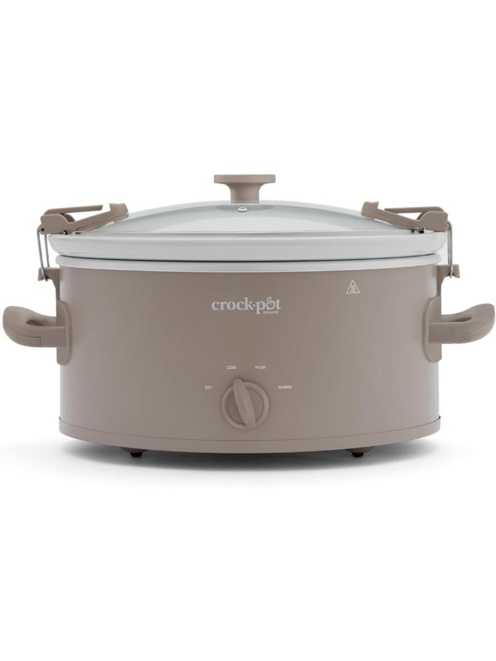 6-Quart Manual Slow Cooker - Stylish Alpaca Brown Design, Perfect for Meal Prep